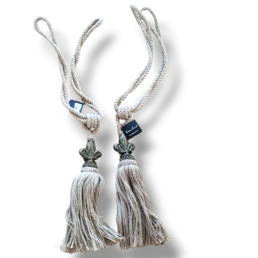 Jute Fleur Tieback Vatican Homes new Set of 2 NWT